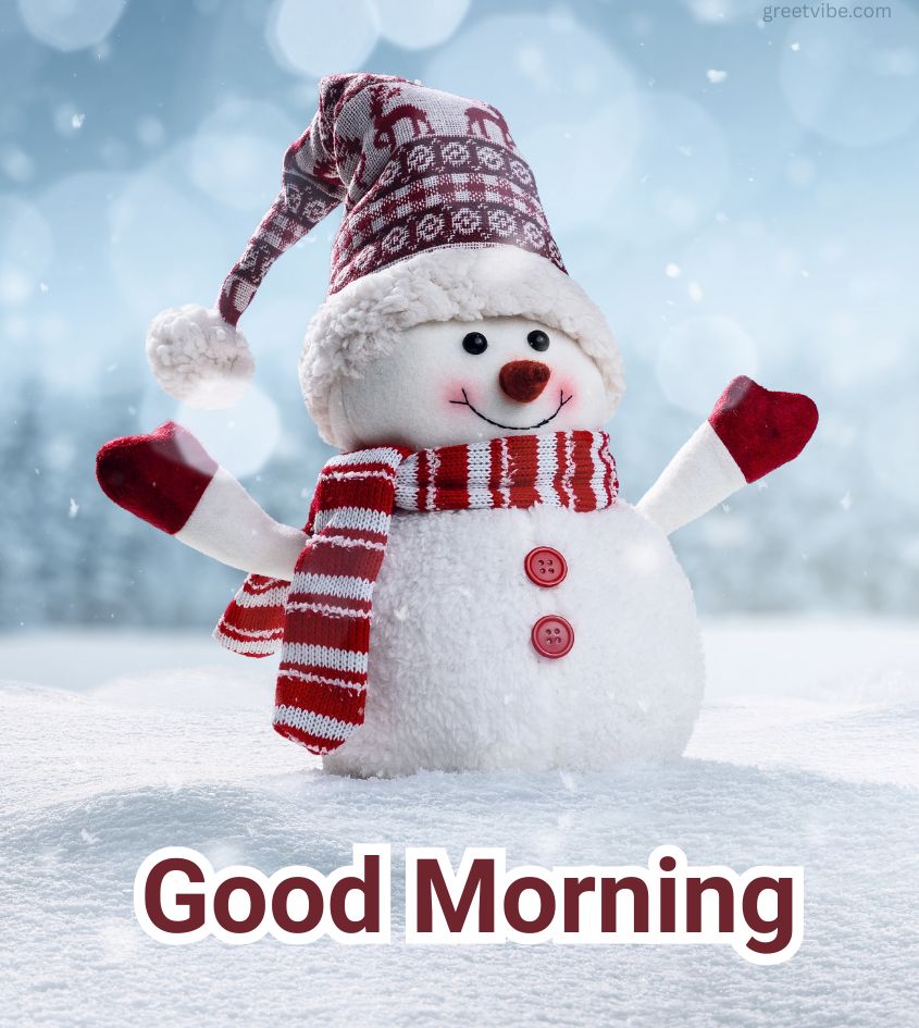 Good Morning Snowman Images for Winter Season