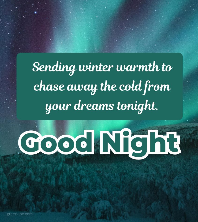 Good Night Quotes Winter Nature Background