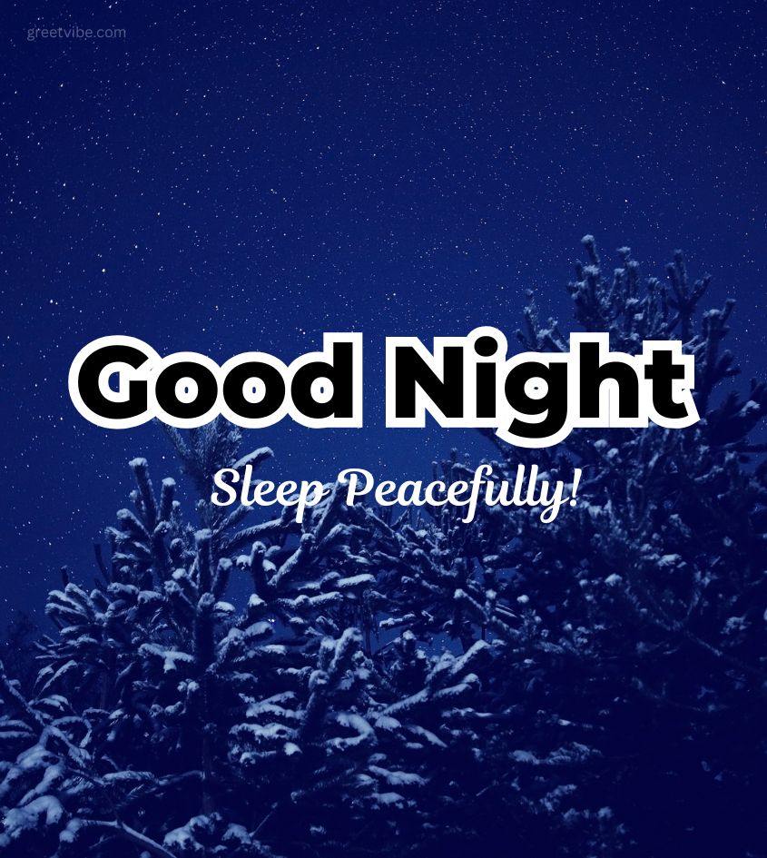Winter Nature with Good Night Greet