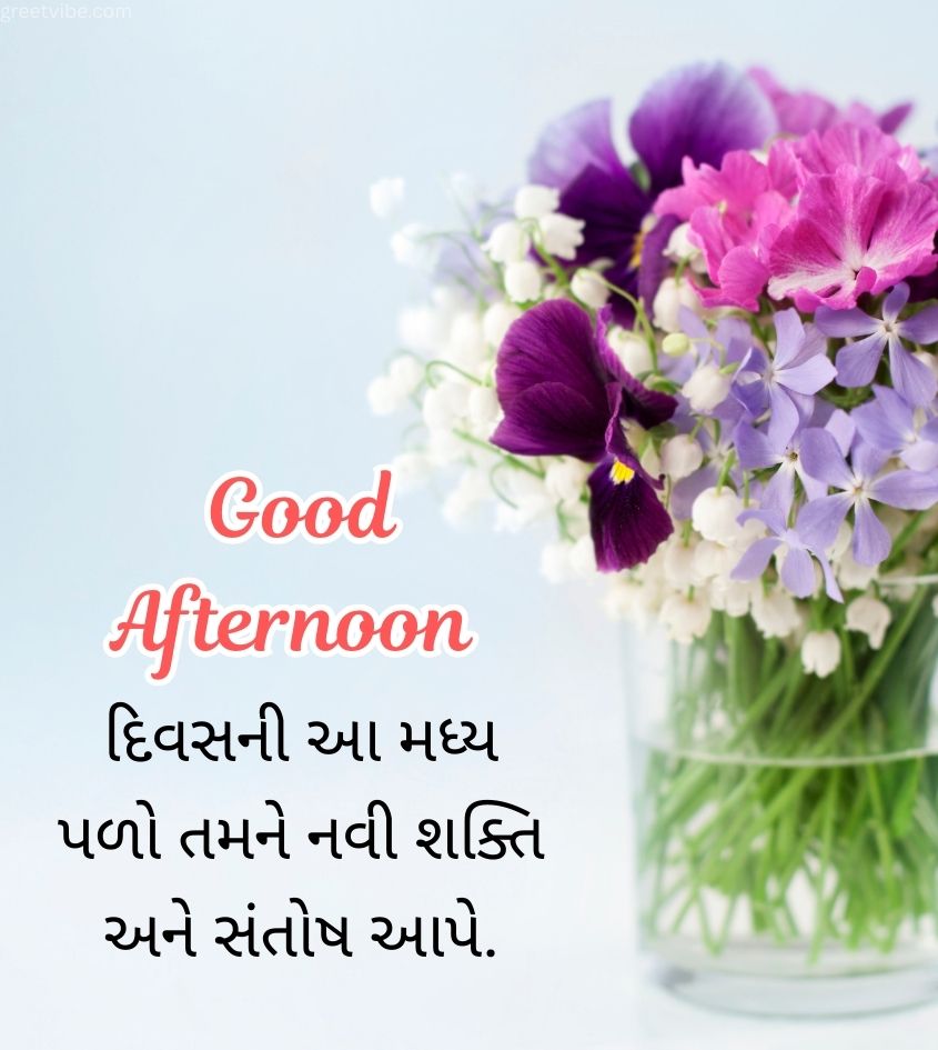 Good Afternoon Wishes in Gujarati