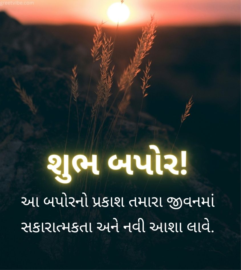 Good Afternoon Wishes in Gujarati for Status