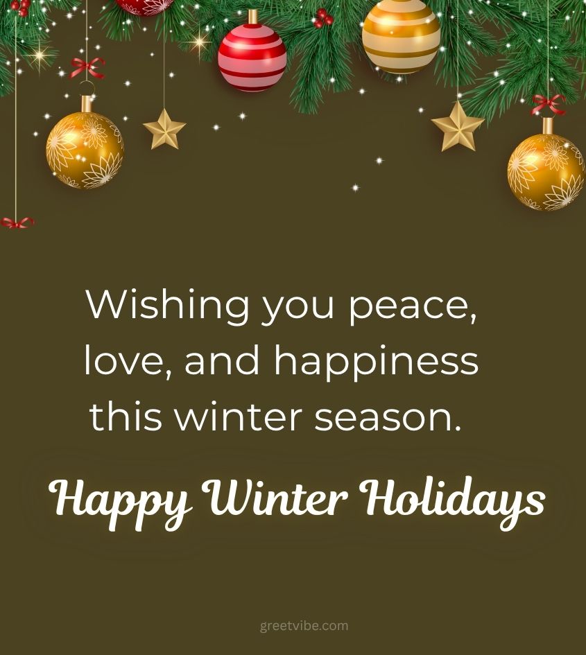 Happy Holidays Greetings for Winter Season