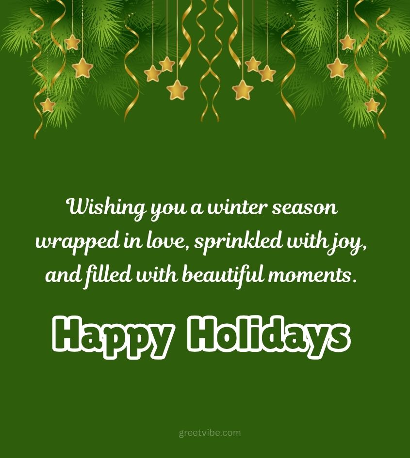 Happy Holidays Greetings for Winter Season