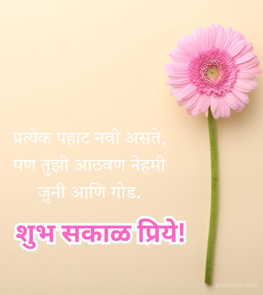 Love Good Morning Flower Images in Marathi