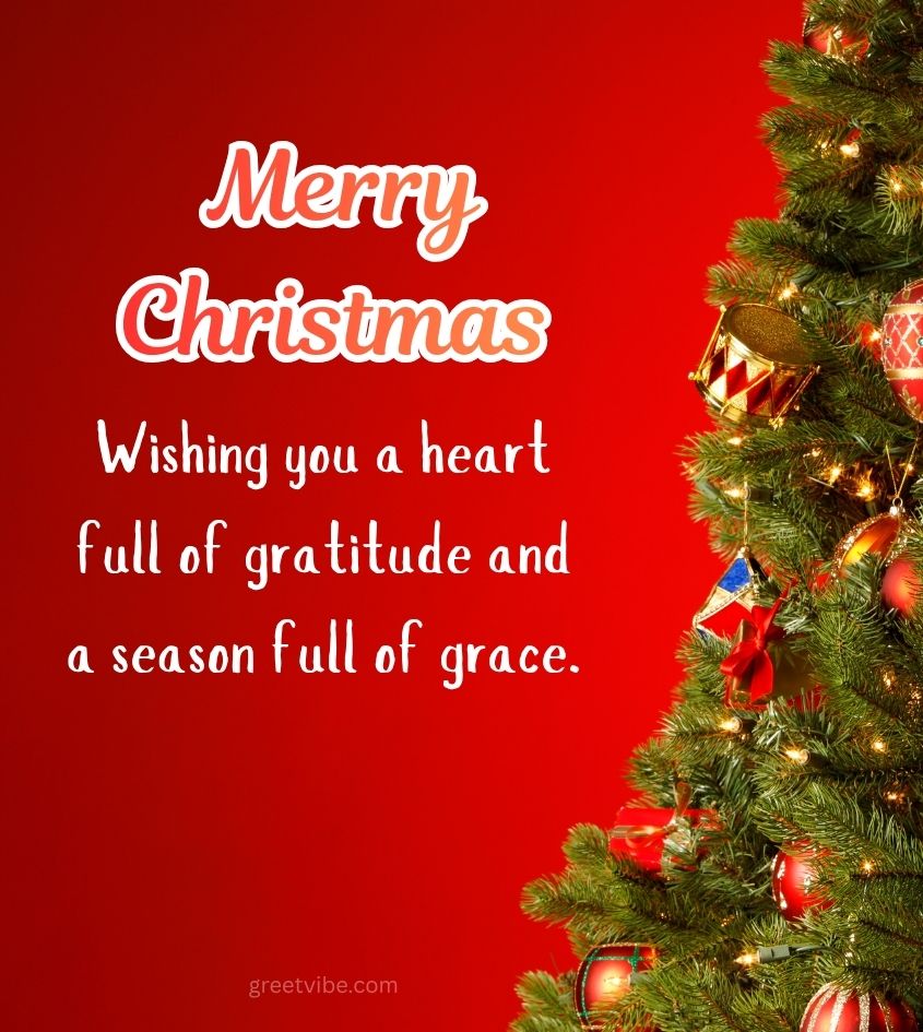 Merry Christmas Tree with Beautiful Quotes