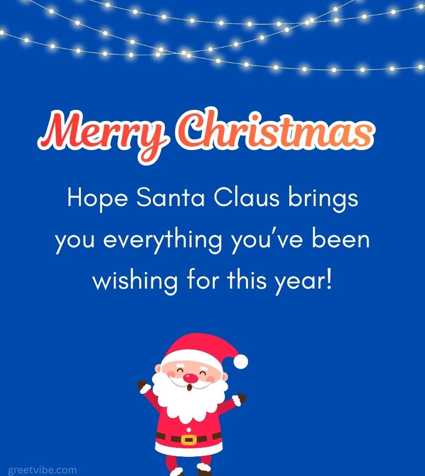 Santa Claus with Merry Christmas Wishes 2025