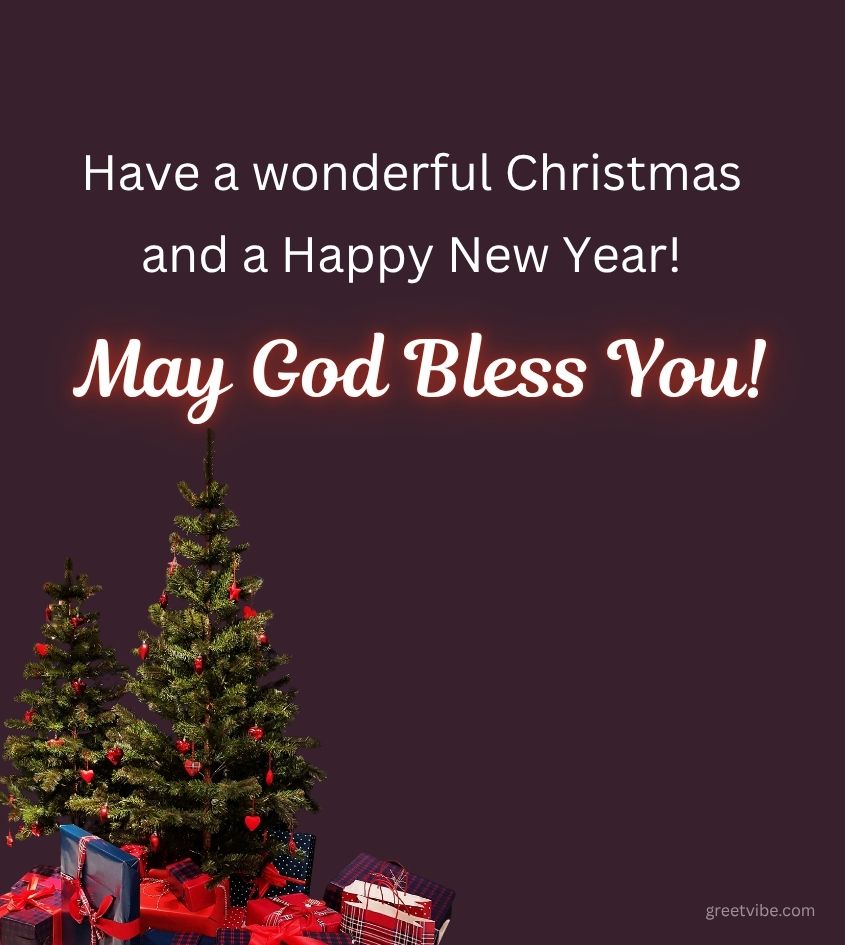 Merry Christmas Blessings Quotes with Christmas Tree