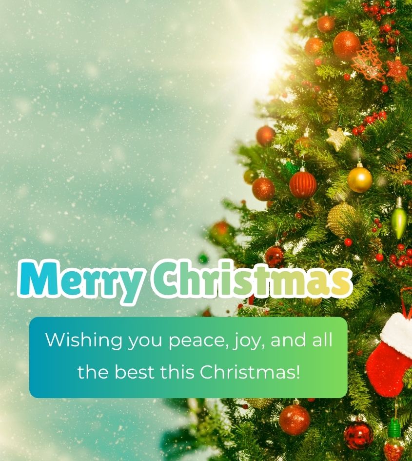 Merry Christmas Wishes and Christmas Tree