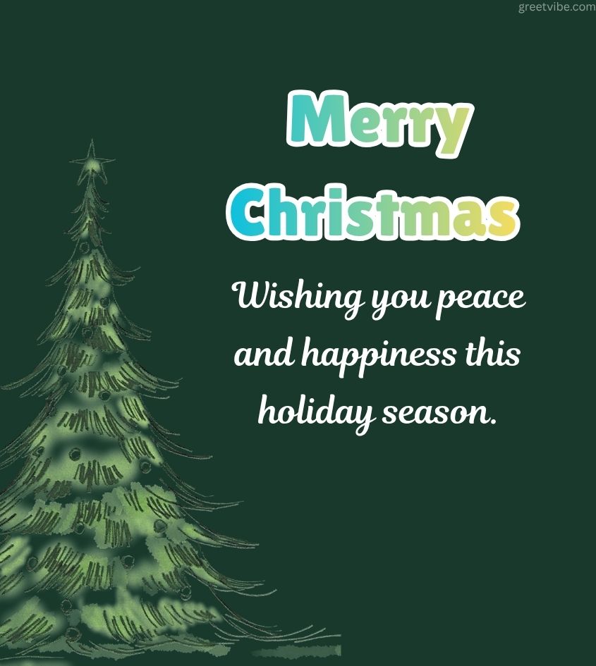 Christmas Tree with Merry Christmas Greet