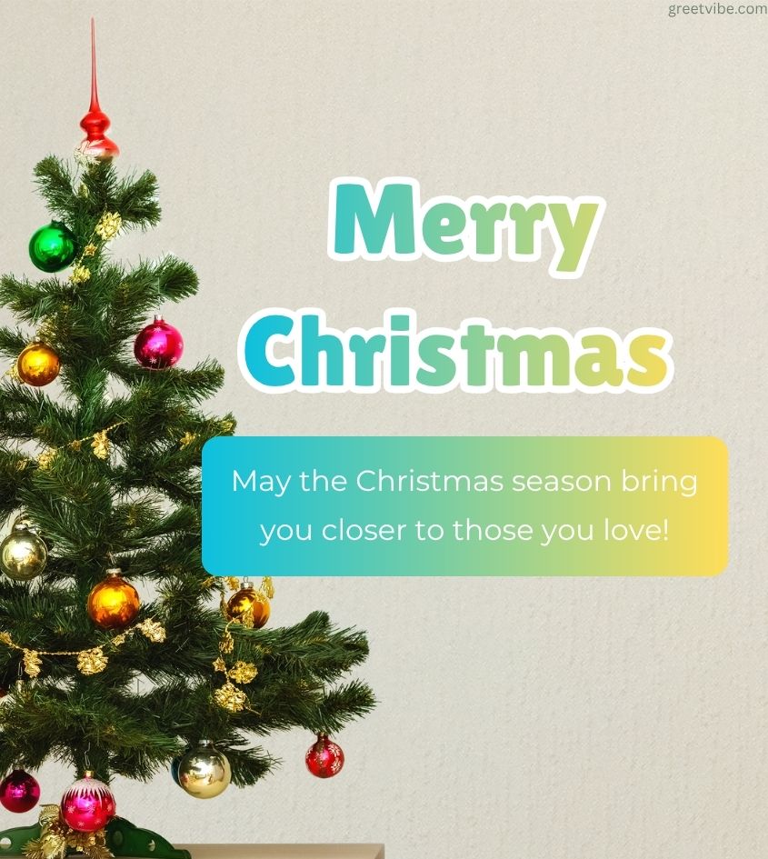 Christmas Tree with Merry Christmas Images