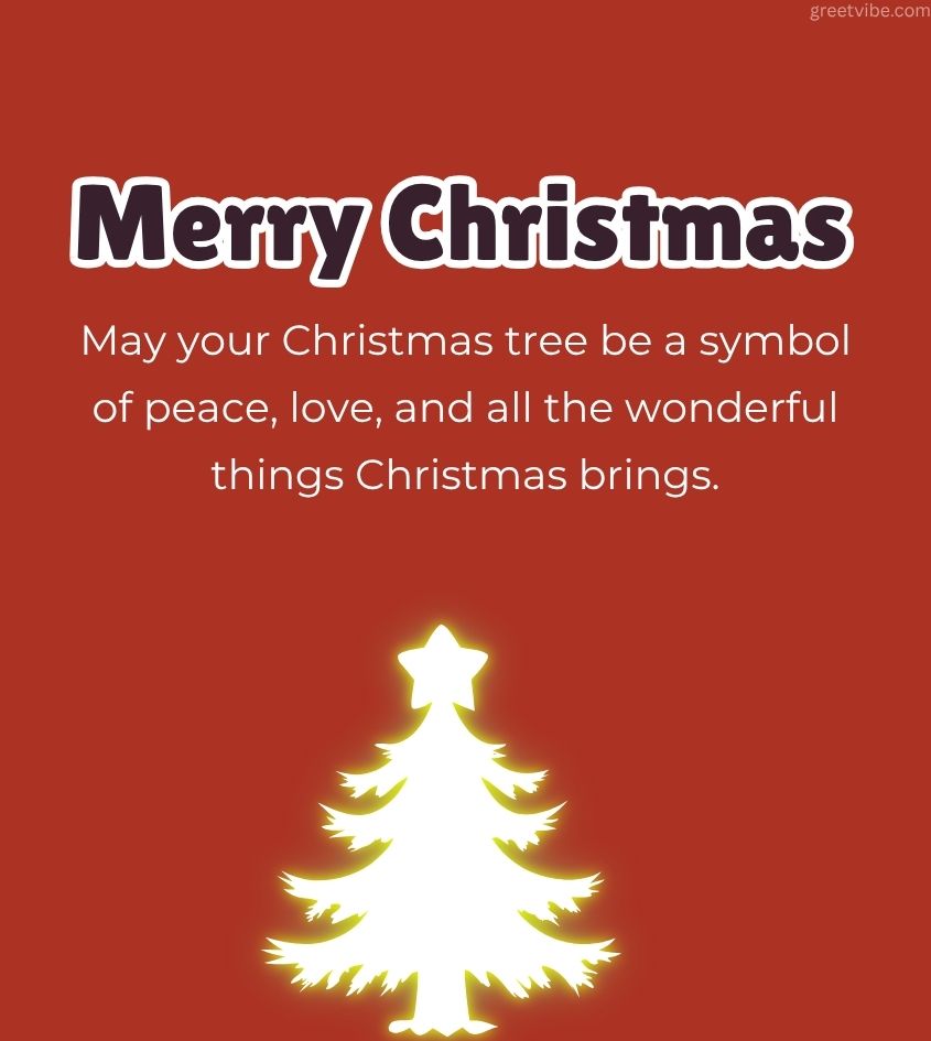 Christmas Tree with Christmas Greetings for Status