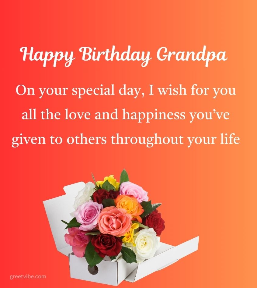 Grandpa Birthday wishes with beautiful lines