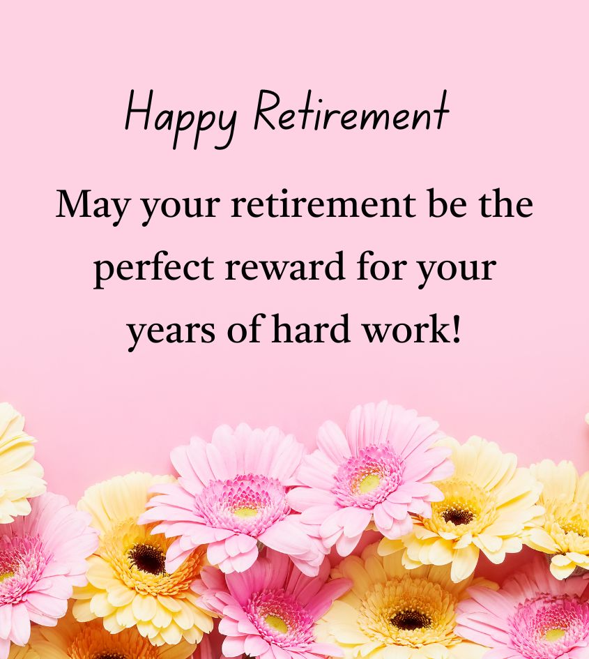 Retirement Greetings for Boss with Flower Background