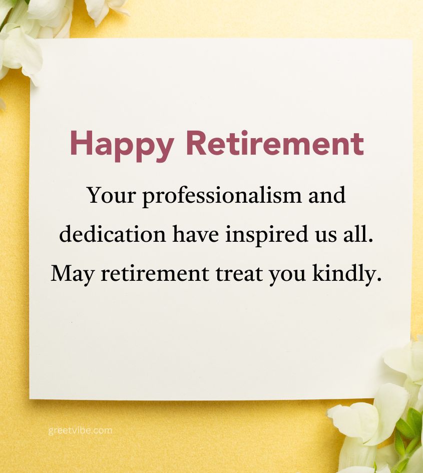 Inspirational Retirement Greetings for Boss 