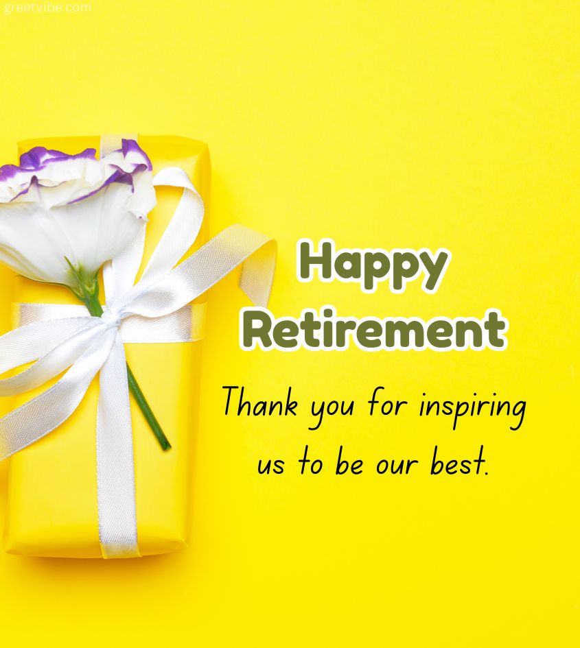 Retirement Wishes for Boss with Flower