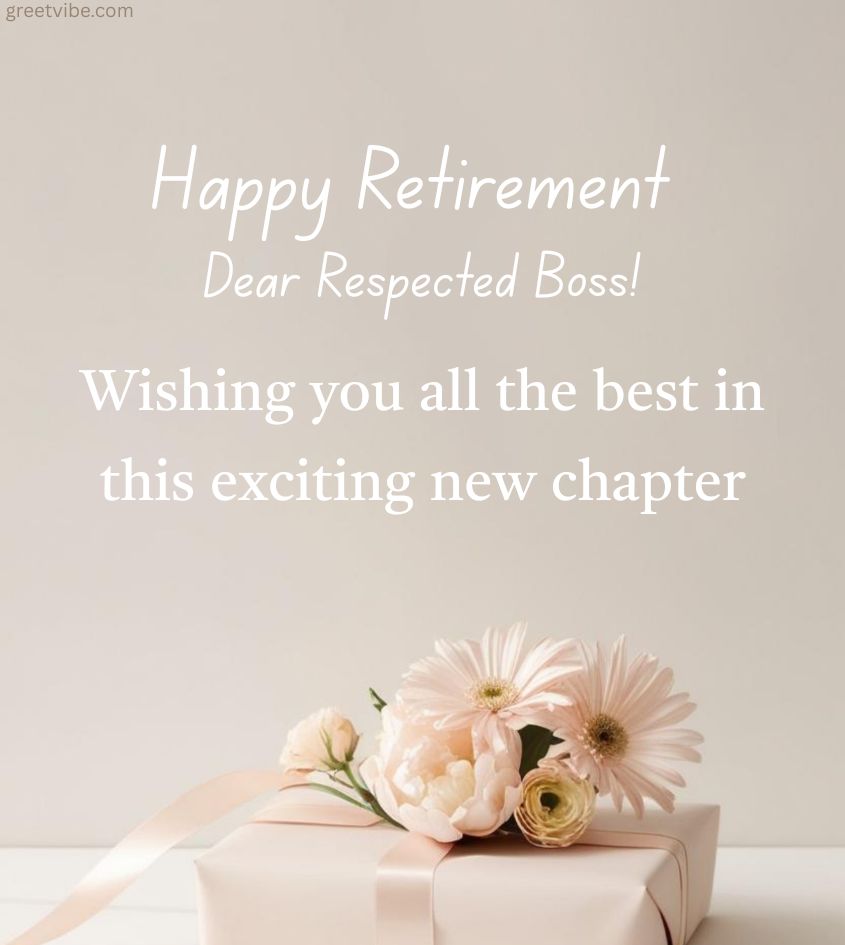 Happy Retirement Wishes for Boss with Flower