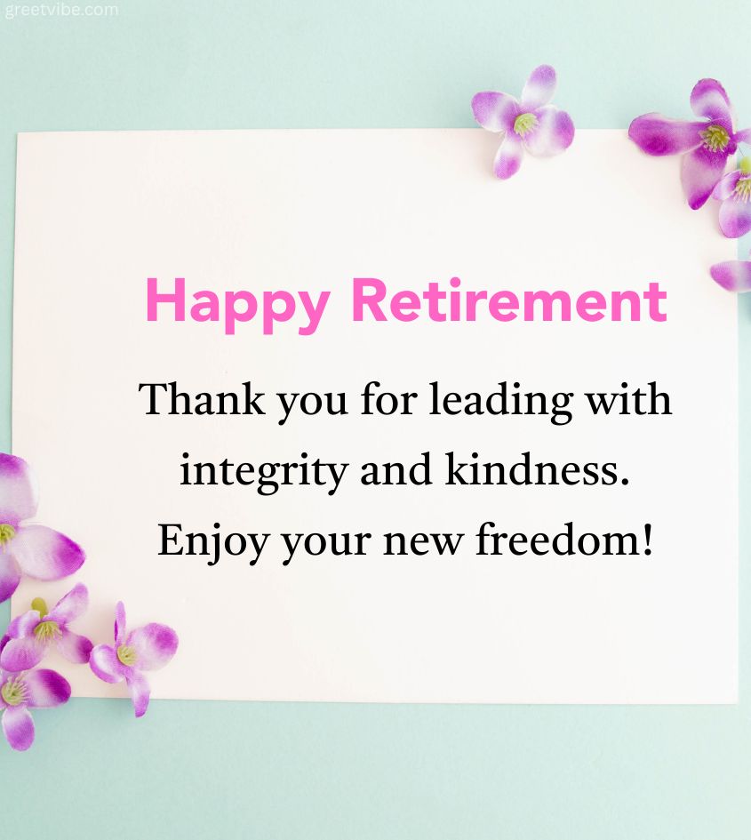 Retirement Quotes For Boss with Thank you Message