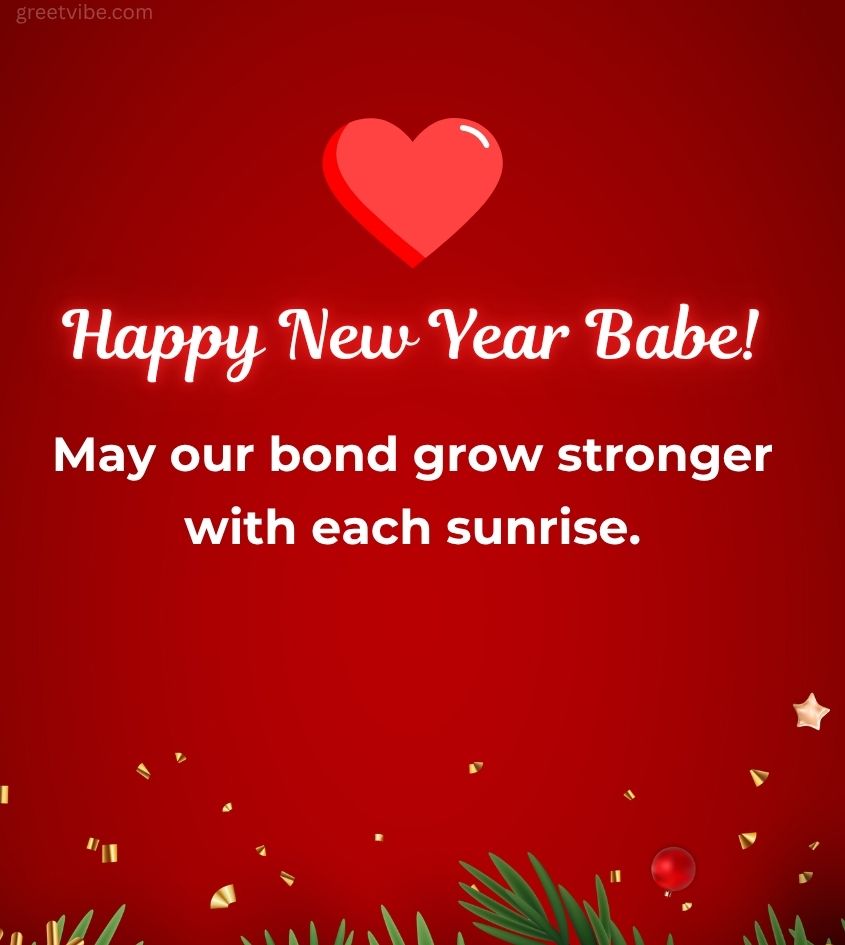 New year Love Greetings with Romantic Lines