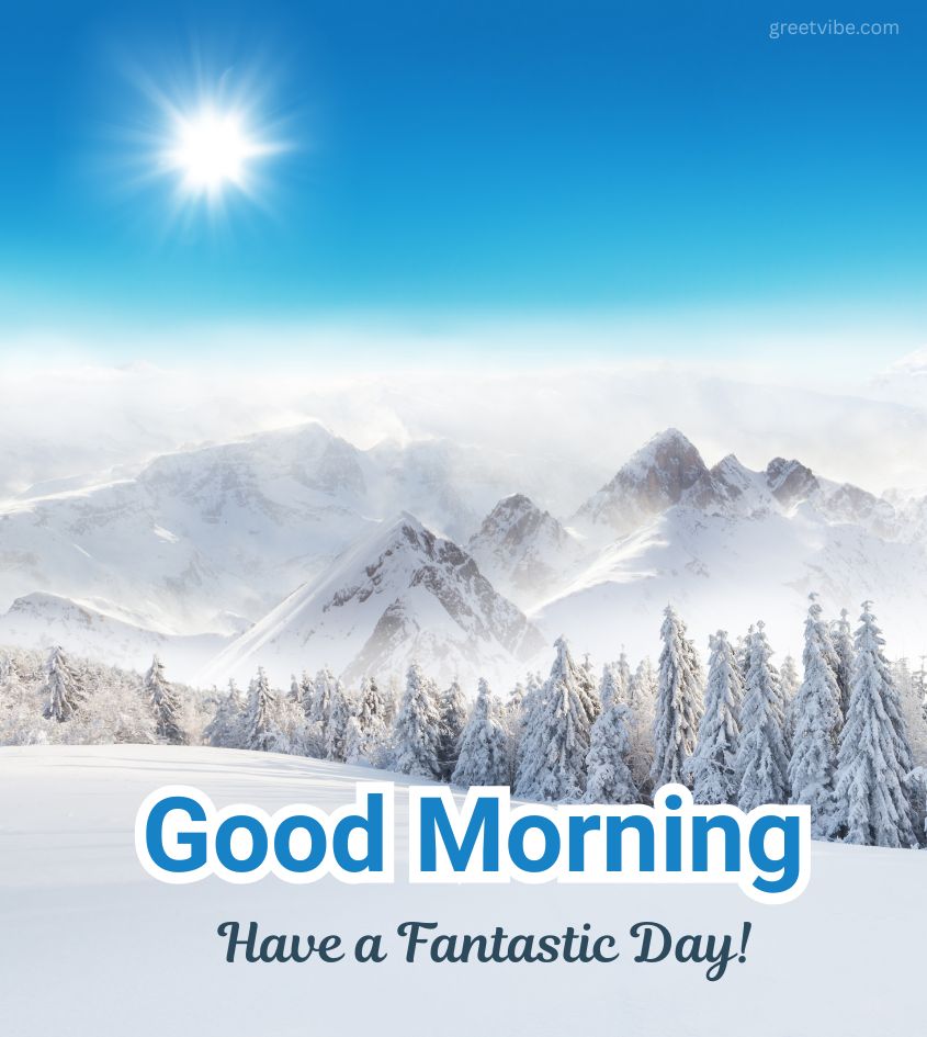 Good Morning Images with Winter Sunrise Scenery