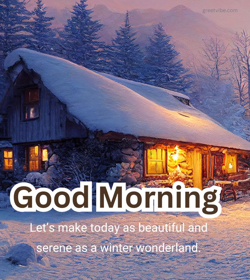 Best Good Morning Images with Winter Scenery