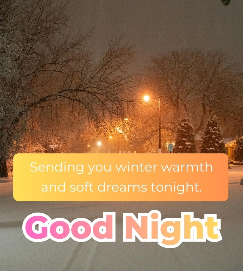 Winter Season Good Night Greetings