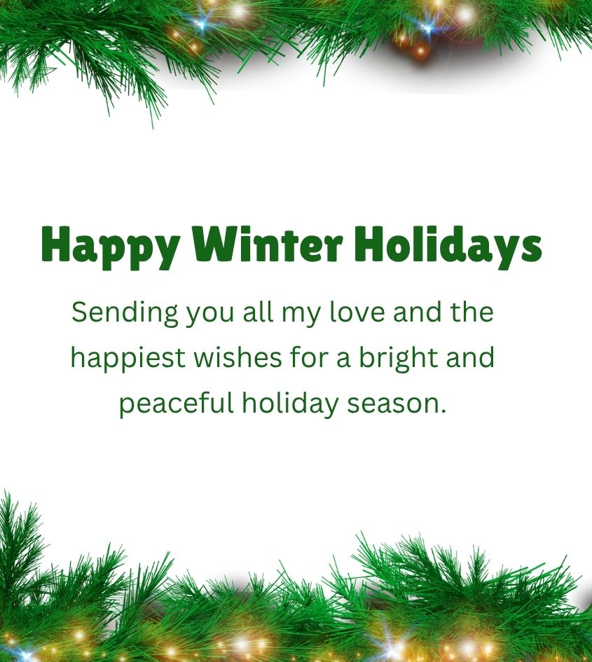 Happy Holidays Greetings for Winter Season