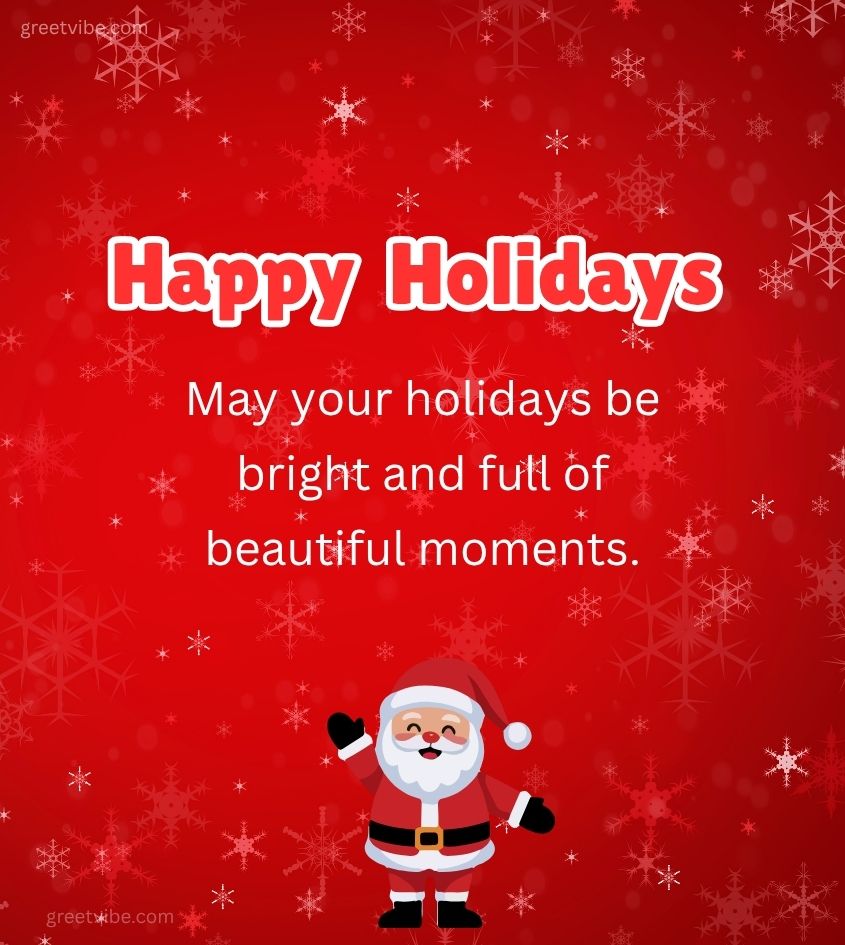 Happy Winter Holidays Pictures with santa Claus Background
