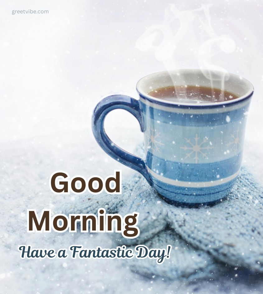Warm Tea Images with Good Morning Winter Wishes