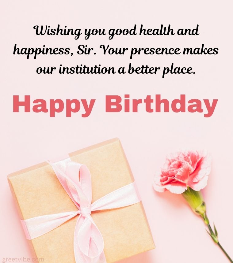 Happy Birthday Greetings Images for Principal