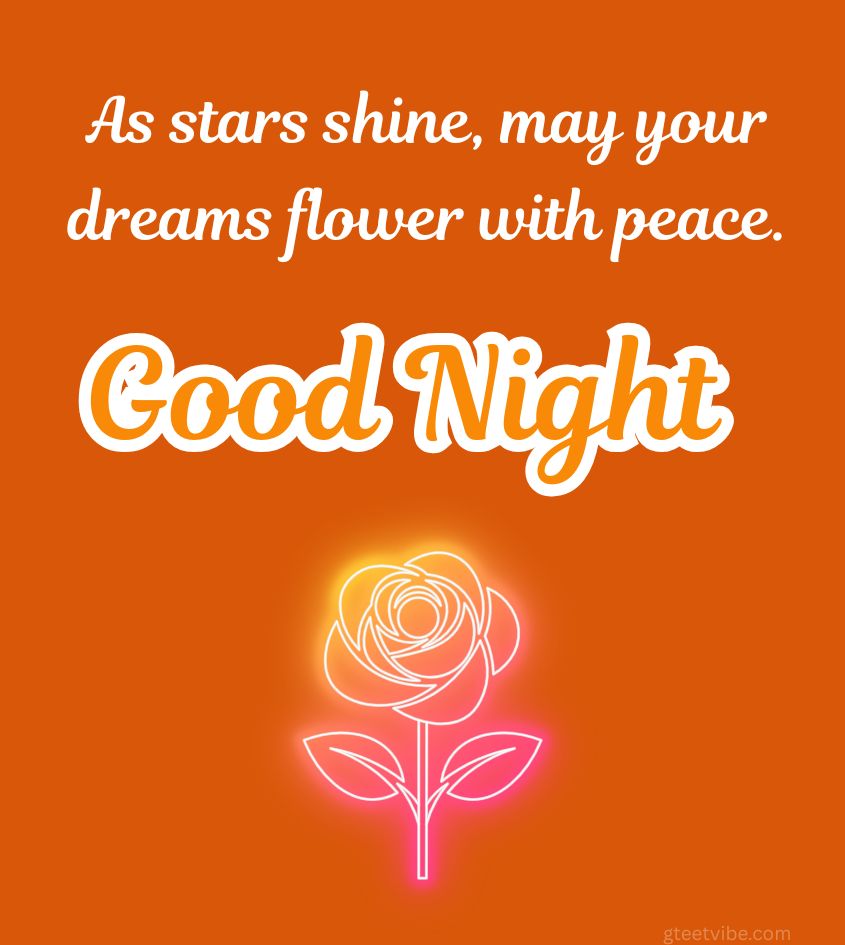 Good Night Flower Images with Lovely Quotes