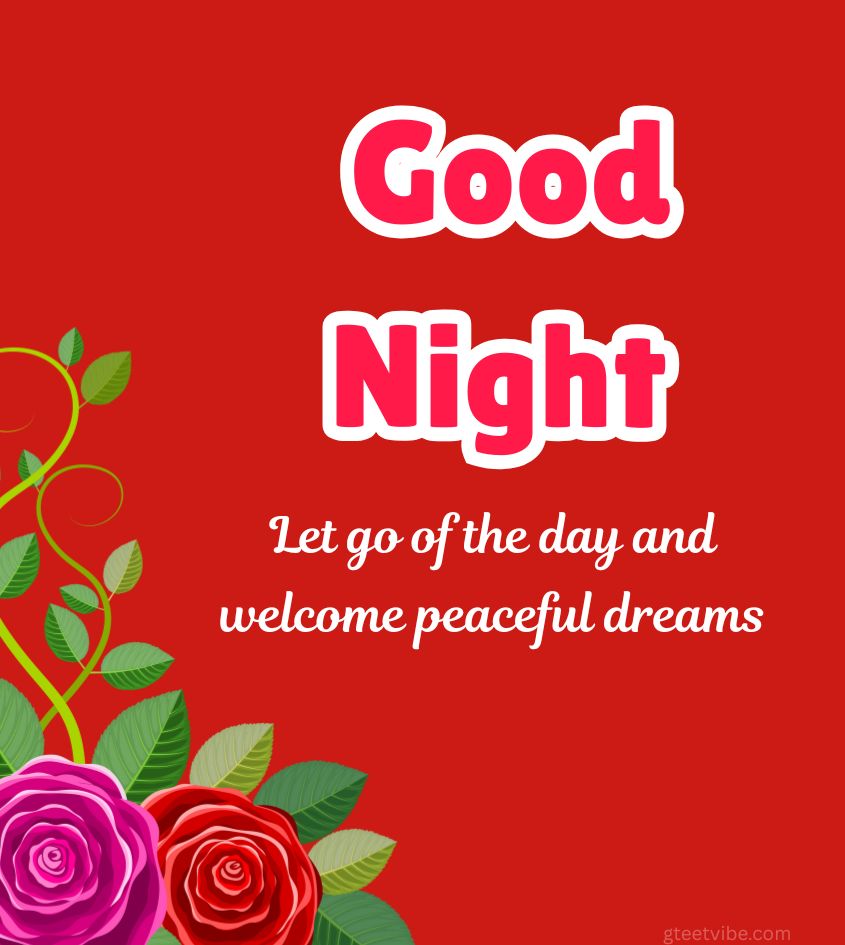 Good Night Flower Images with Lovely Quotes