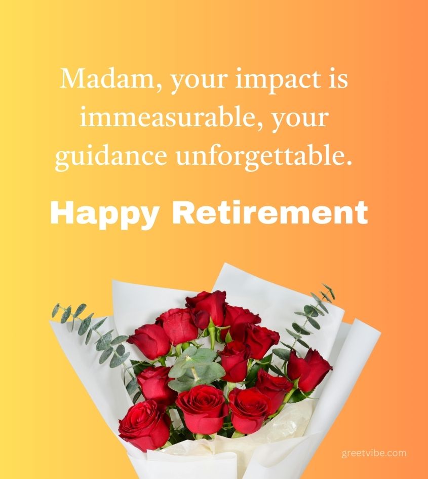 Retirement Greetings with Flowers for Teachers