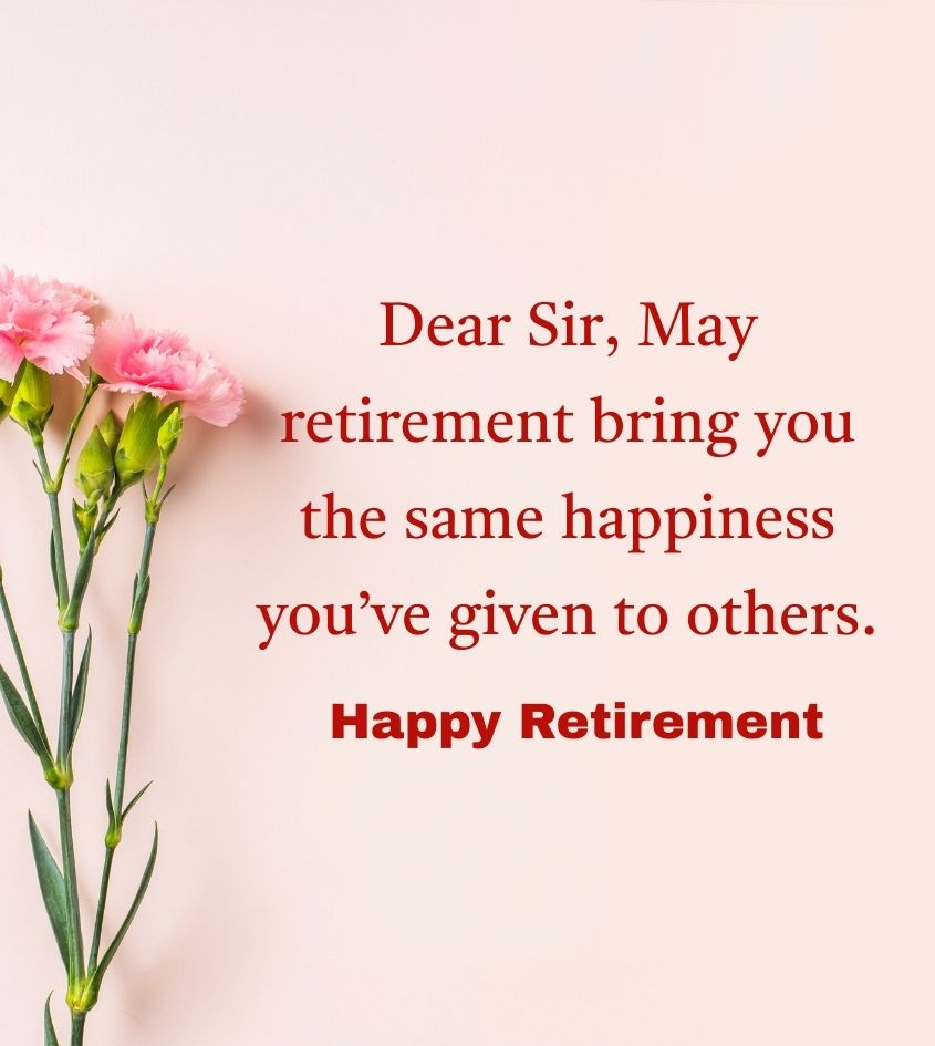 Retirement Wishes for Sir with Flower