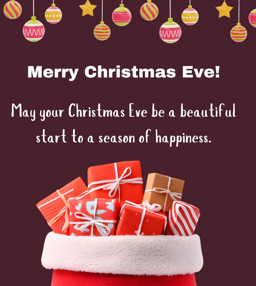 Merry Christmas Eve Images with Gifts