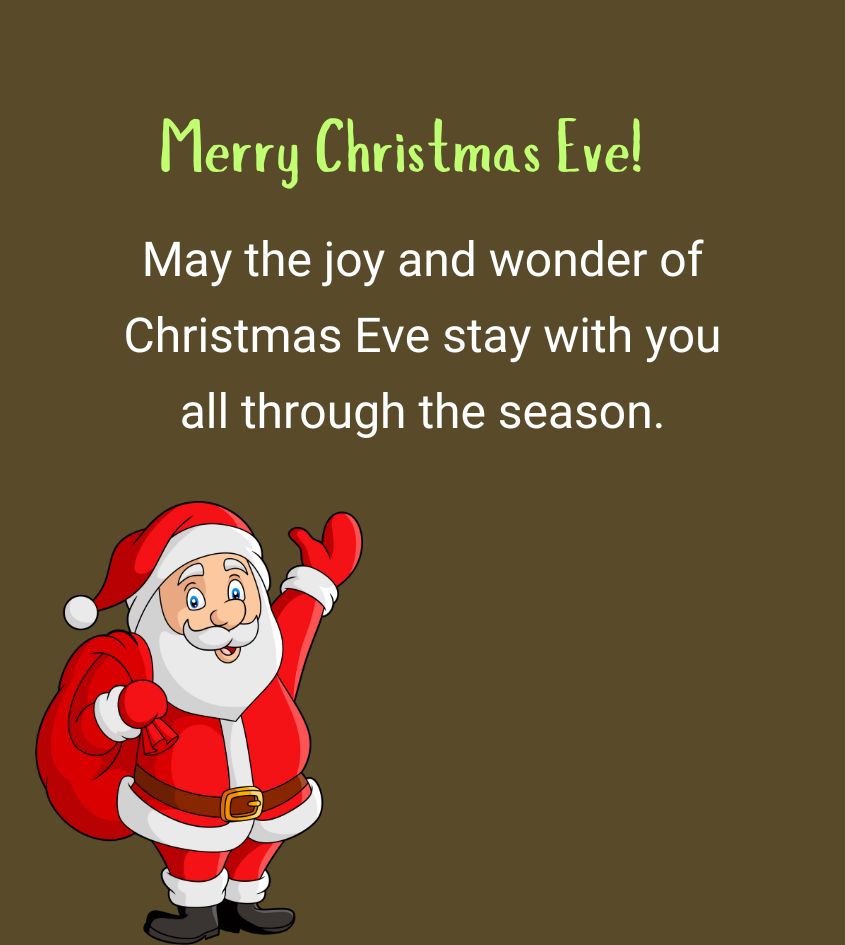 Merry Christmas Eve Images with Santa Claus