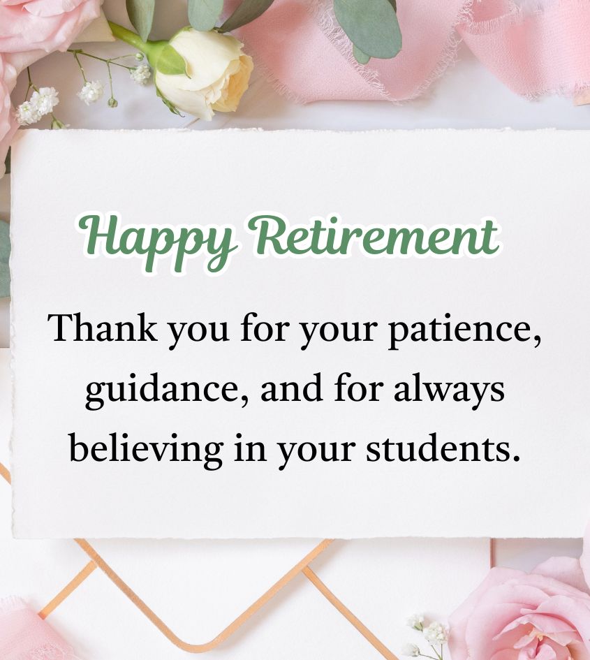 Retirement Wishes for Teachers