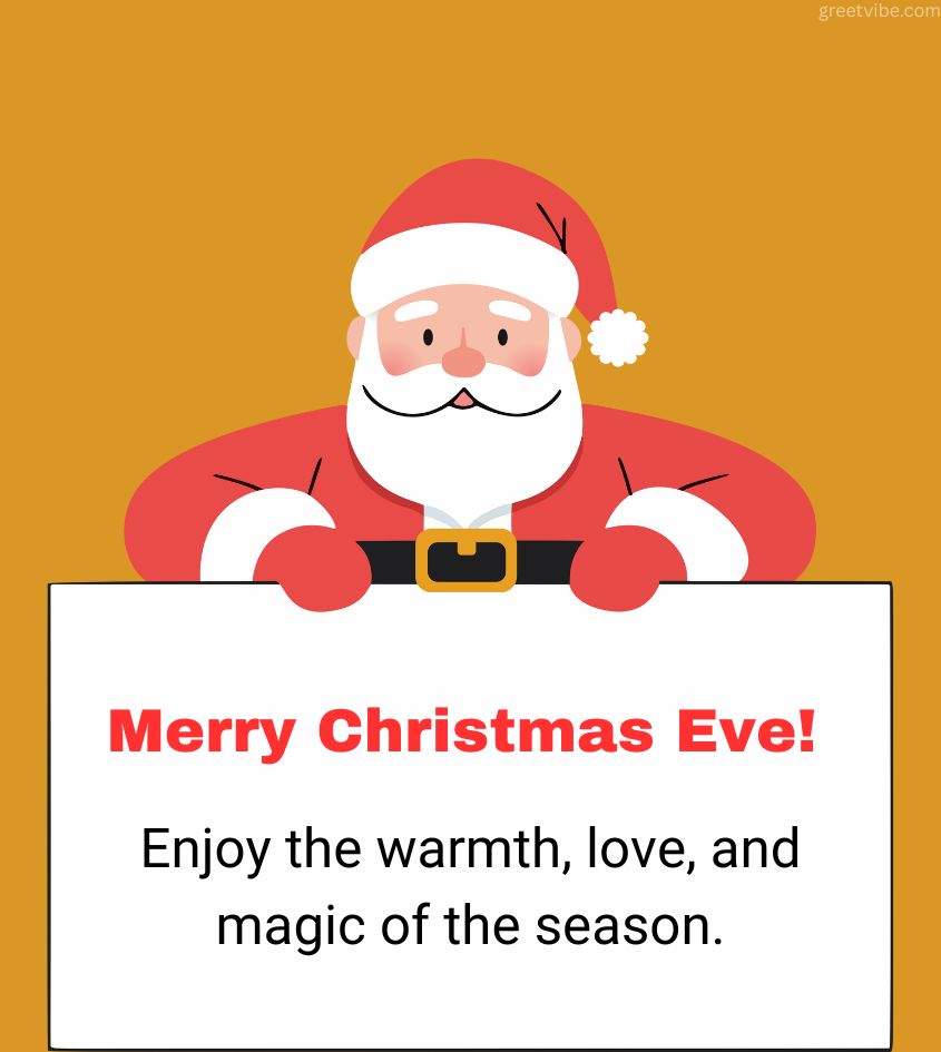 Merry Christmas Eve Greet with Santa
